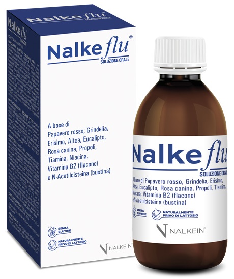 NALKEFLU SOLUZIONE ORALE 200 ML + 1  BUSTINA DA 2,5 G - Farmacia De Pasquale