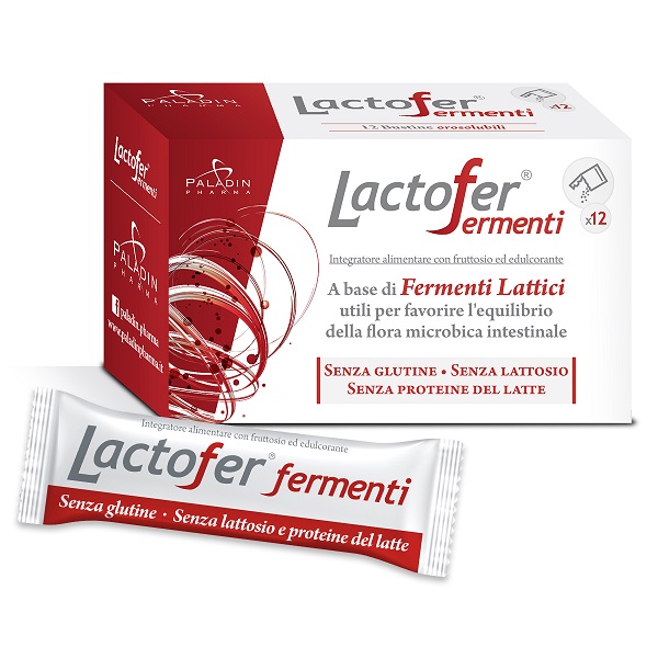 LACTOFER FERMENTI 12 BUSTINE OROSOLUBILI - Farmacia De Pasquale