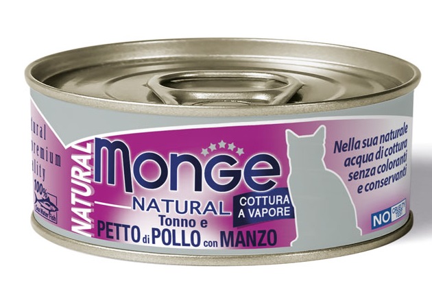MONGE NATURAL QUALITY GATTO MONGE NATURAL PETTO DI POLLO CON MANZO 80 G - Farmacia De Pasquale