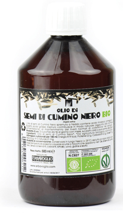 OLIO DI SEMI DI CUMINO NERO BIO 500 ML - Farmacia De Pasquale