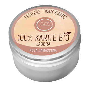 GESTI 100% KARITE' BIO 10 ML ROSA DAMASCENA LABBRA - Farmacia De Pasquale