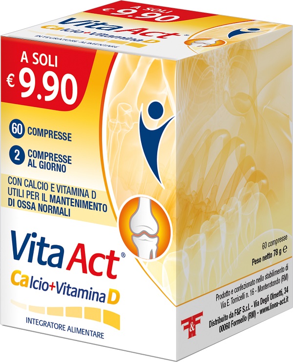 VITA ACT CALCIO + VITAMINA D 60 COMPRESSE - Farmacia De Pasquale