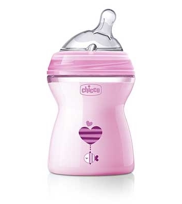 CHICCO BIBERON NATFEEL 2M+ GIRL 250 ML - Farmacia De Pasquale