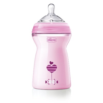 CHICCO BIBERON NATFEEL 6M+ GIRL 330 ML - Farmacia De Pasquale