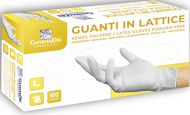 GUANTI LATTICE SENZA POLVERE SMALL 100 PEZZI GAMMADIS - Farmacia De Pasquale