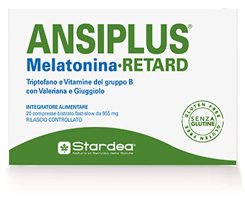 ANSIPLUS RETARD MELATONINA 20 COMPRESSE BISTRATO FAST SLOW 955 MG - Farmacia De Pasquale