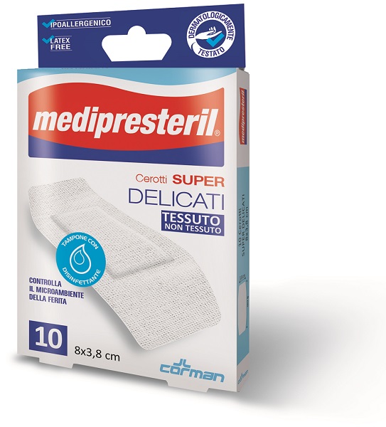 MEDIPRESTERIL CEROTTI DELICATI SUPER 8 X 3,8 10 PEZZI - Farmacia De Pasquale