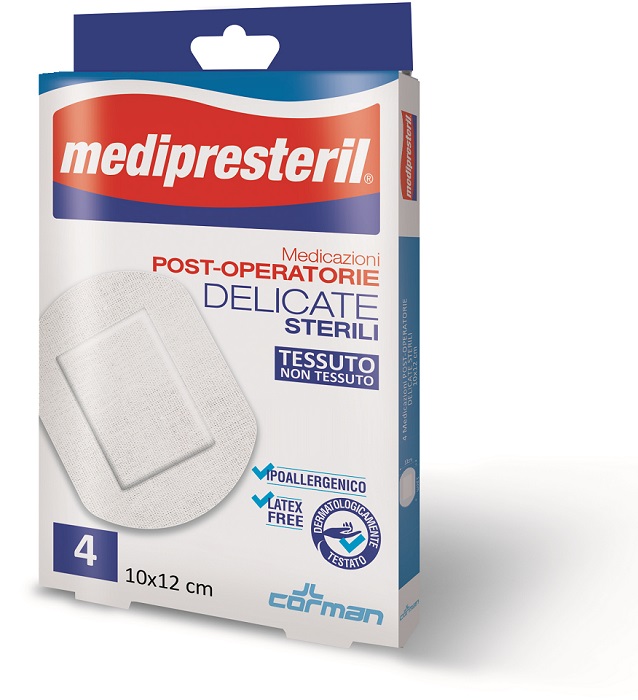 MEDICAZIONE POST OPERATORIA MEDIPRESTERIL DELICATA TNT 10X12CM 5 PEZZI - Farmacia De Pasquale