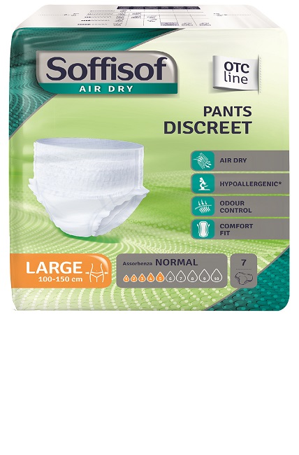 PANNOLONE SOFFISOF AIR DRY PANTS DISCREET LARGE 7 PEZZI - Farmacia De Pasquale