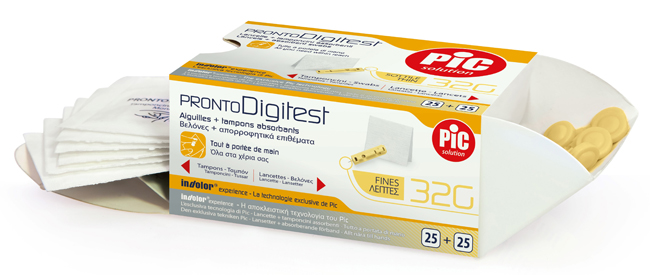 LANCETTE PUNGIDITO PIC PRONTO DIGITEST GAUGE 32 25 PEZZI - Farmacia De Pasquale