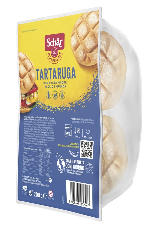 SCHAR TARTARUGA PANE SENZA LATTOSIO 200 G - Farmacia De Pasquale