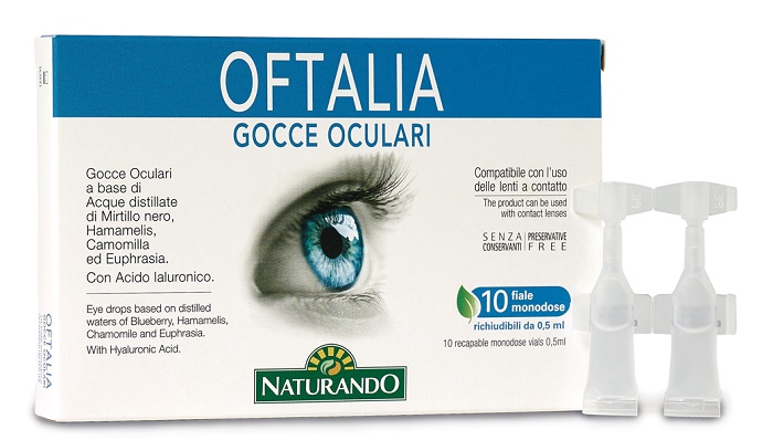 OFTALIA GOCCE OCULARI MONODOSE 2 STRIP DA 5 FIALE DA 0,5 ML - Farmacia De Pasquale