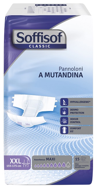 PANNOLINO MUTANDINA SOFFISOF CLASIC MAXI XXL 15 PEZZI - Farmacia De Pasquale