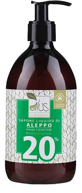 ALUS OLIVE & LAUREL SAPONE LIQUIDO DI ALEPPO 20% 500 ML - Farmacia De Pasquale