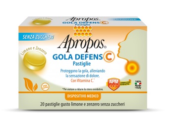 APROPOS GOLA DEFENS C LIMONE/ZENZERO 20 PASTIGLIE - Farmacia De Pasquale