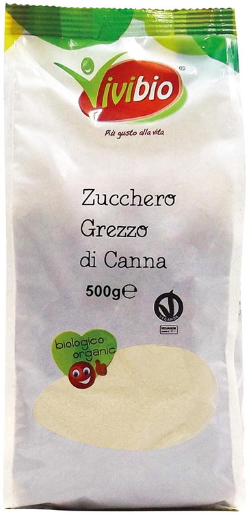VIVIBIO ZUCCHERO GREZZO DI CANNA 500 G - Farmacia De Pasquale