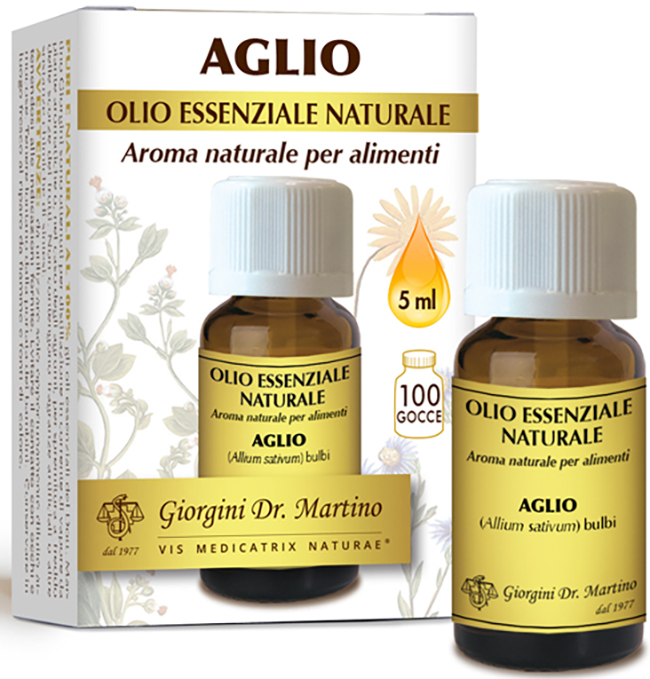 AGLIO OLIO ESSENZIALE NATURALE 5 ML - Farmacia De Pasquale