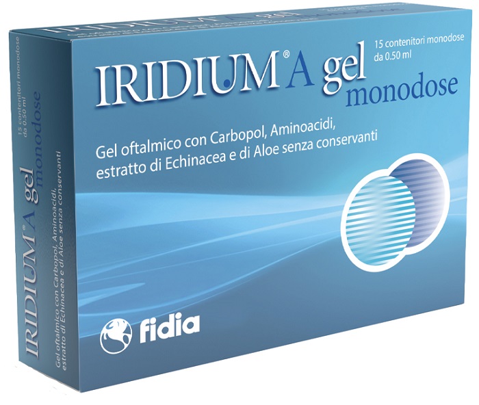 IRIDIUM A GEL OFTALMICO MONODOSE 15 CONTENITORI DA 0,50 ML - Farmacia De Pasquale