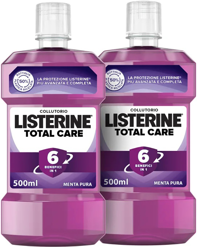 LISTERINE TOTAL CARE ZERO 2 PEZZI 500 ML - Farmacia De Pasquale