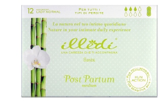 ILLEDI ASSORBENTI LADY NORMAL SENZA ALI POST PARTO TAGLIA MEDIUM 12 PEZZI - Farmacia De Pasquale