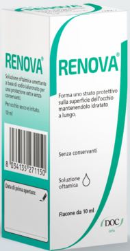 RENOVA COLLIRIO SOSTITUTO LACRIMALE A BASE DI ACIDO IALURONICO 0,4% FLACONE DA 10 ML SENZA CONSERVANTI - Farmacia De Pasquale
