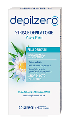 DEPILZERO STRISCE VISO E BIKINI 20 PEZZI - Farmacia De Pasquale
