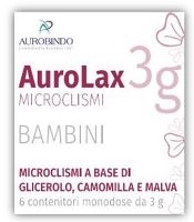 MICROCLISMI PER BAMBINI AUROLAX 6 CONTENITORI 3 G - Farmacia De Pasquale