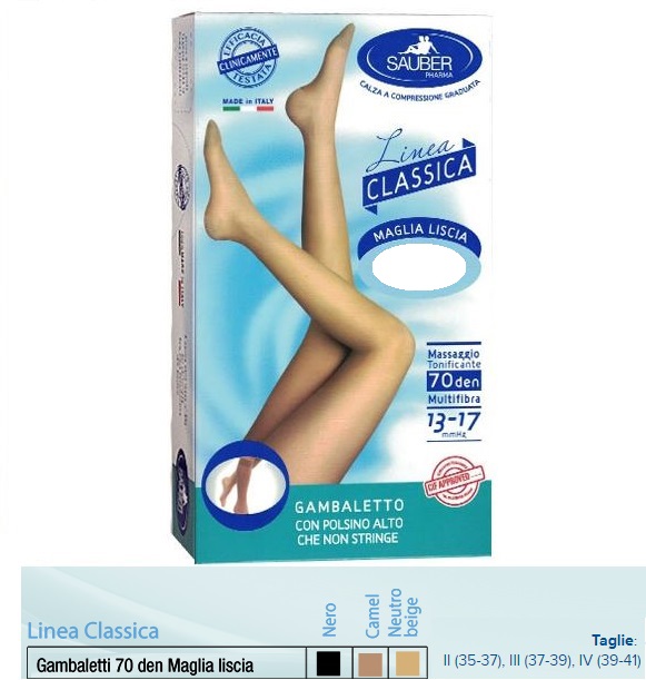 SAUBER GAMBALETTO MAGLIA LISCIA 140 DENARI BEIGE 4 - Farmacia De Pasquale