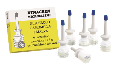 DYNACREN MICROCLISMI CAMOMILLA E MALVA 6 PEZZI DA 3 G PER BAMBINI E LATTANTI - Farmacia De Pasquale