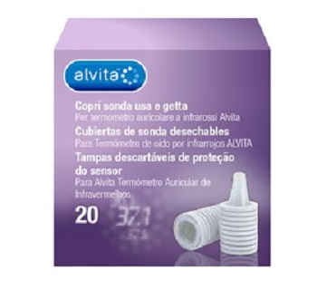 ALVITA COPRI SONDA USA E GETTA PER TERMOMETRO AD INFRAROSSI 20 PEZZI - Farmacia De Pasquale