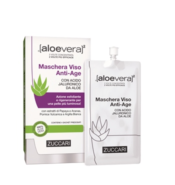 ALOEVERA2 MASCHERA VISO ANTIAGE 4 SACCHETTI 20 ML - Farmacia De Pasquale
