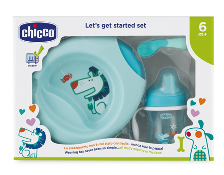 CHICCO SET PAPPA 6 MESI+ AZZURRO - Farmacia De Pasquale