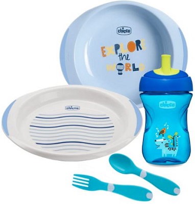 CHICCO SET PAPPA 12 MESI+ AZZURRO - Farmacia De Pasquale