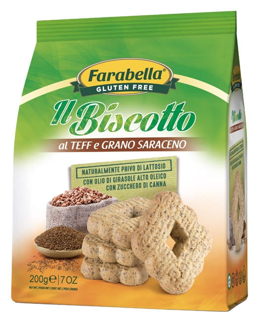 FARABELLA IL BISCOTTO AL TEFF E GRANO SARACENO 200 G - Farmacia De Pasquale