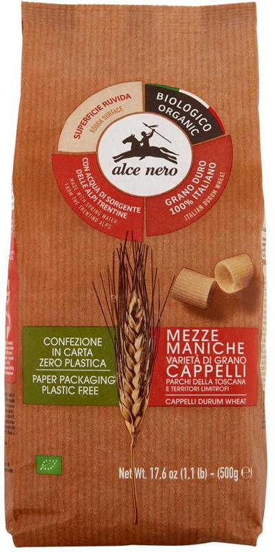 MEZZE MANICHE DI SEMOLA SENATORE CAPPELLI PARCHI TOSCANI BIO 500 G - Farmacia De Pasquale