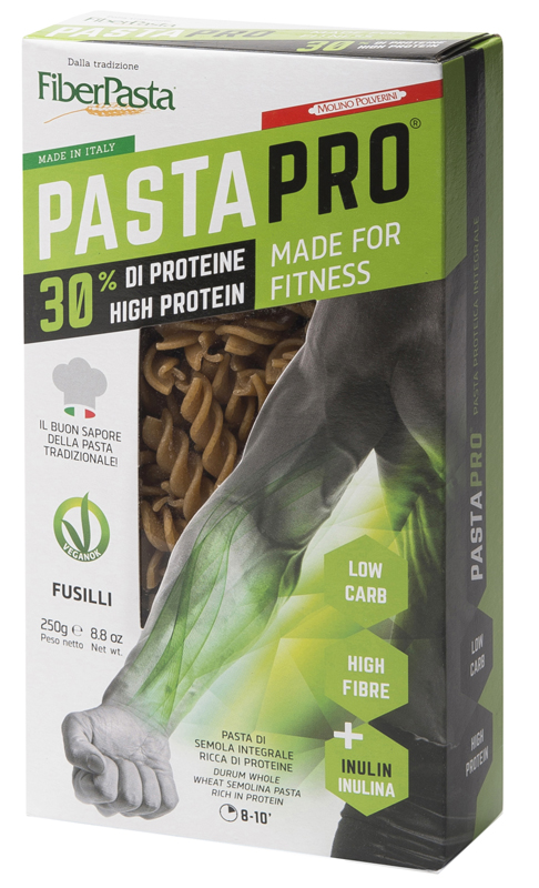 PASTAPRO FUSILLI INTEGRALI 30% PROTEINE 250 G - Farmacia De Pasquale