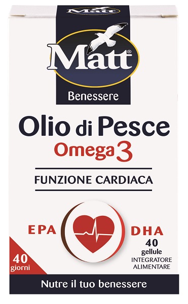 MATT BENESSERE OLIO DI PESCE OMEGA 3 40 GELLULE - Farmacia De Pasquale