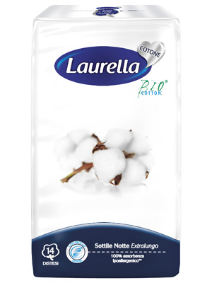 ASSORBENTE LAURELLA IN COTONE SOTTILE NOTTE DISTESO 14 PEZZI - Farmacia De Pasquale
