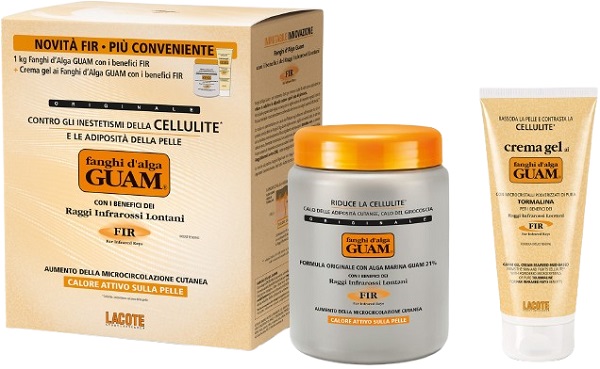 GUAM FIR FANGHI D'ALGA CONFEZIONE CONVENIENZA CON FANGHI D'ALGA GUAM FIR 1 KG + GUAM CREMA GEL FIR 200 ML - Farmacia De Pasquale