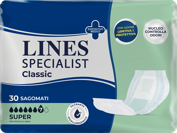 PANNOLONE LINES SPECIALIST CLASSIC SAGOMATO SUPER 30 PEZZI - Farmacia De Pasquale
