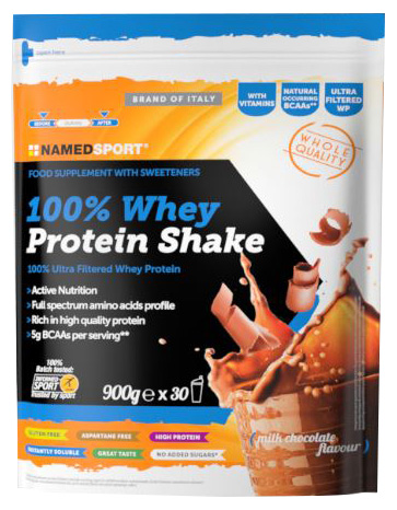 100% WHEY PROTEIN SHAKE MILK CHOCOLATE 900 G - Farmacia De Pasquale