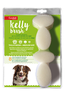 KELLY BRUSH SPUGNETTA ABRASIVA PER CANI DI TAGLIA MEDIA 16 PEZZI - Farmacia De Pasquale