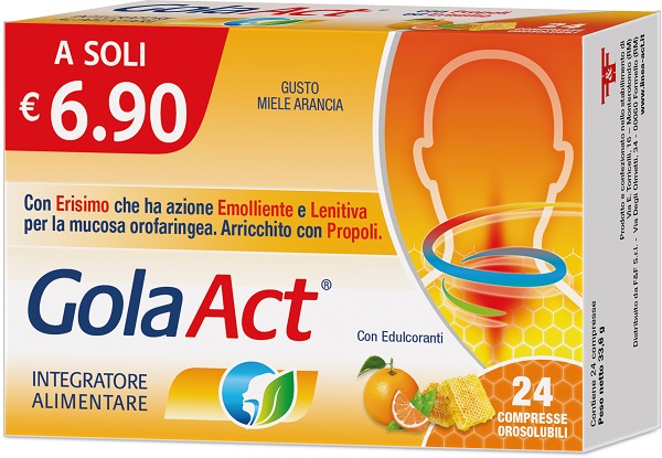 GOLA ACT MIELE ARANCIA 24 COMPRESSE OROSOLUBILI - Farmacia De Pasquale