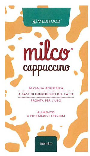 MEDIFOOD MILCO BEVANDA APROTEICA CAPPUCCINO 6 X 200 ML - Farmacia De Pasquale