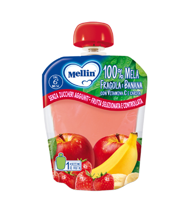 MELLIN POUCH MELA/FRAGOLA/BANANA 90 G - Farmacia De Pasquale