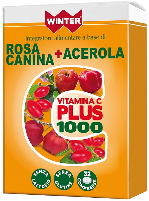 WINTER VITAMINA C PLUS 1000 ROSA CANINA + ACEROLA 32 COMPRESSE - Farmacia De Pasquale