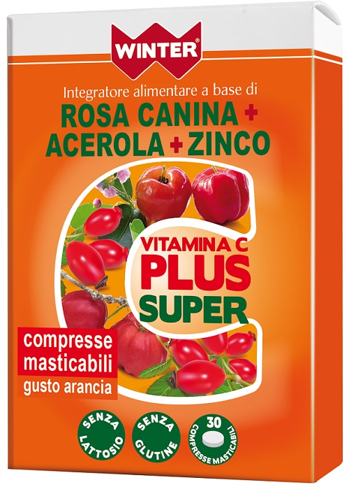 WINTER VITAMINA C PLUS SUPER  + ZINCO 30 COMPRESSE MASTICABILI - Farmacia De Pasquale