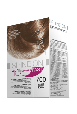 BIONIKE SHINE ON FAST TRATTAMENTO COLORANTE CAPELLI BIONDO 700 FLACONE 60 ML + TUBO 60 ML - Farmacia De Pasquale