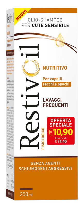 RESTIVOIL NUTRITIVO PER CAPELLI SECCHI E OPACHI LAVAGGI FREQUENTI OFFERTA SPECIALE 250 ML - Farmacia De Pasquale