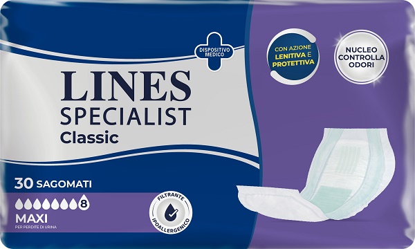PANNOLONE PER INCONTINENZA LINES SPECIAL CLASSIC SAGOMATO MAXI 30 PEZZI - Farmacia De Pasquale